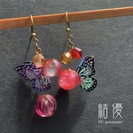 和風・夕空纏う蝶/ピアス/ノンホールピアス