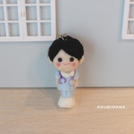 受注製作　心温まる贈り物🎁羊毛フェルトの看護師さんキーホルダー　小サイズ　オーダー可能　カスタム　プレゼント　ナース　看護師　看護学生　看　医療　お礼