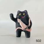 招き猫　サバトラ白 イカ