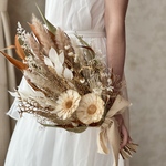 ウェディングブーケ　ドライフラワーブーケ　秋冬ブーケ　ロケフォト　ドライフラワー