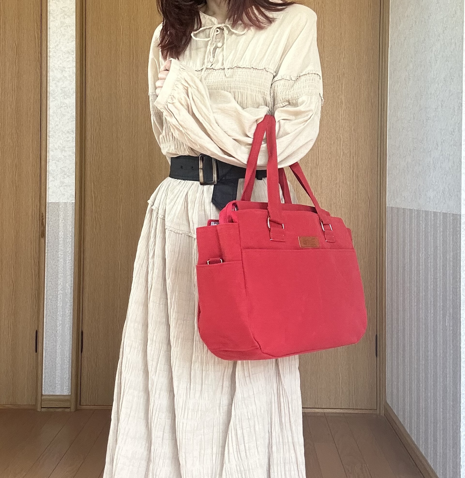 鮮やかな日常の相棒⭐︎ルージュ・ショルダー2wayバッグ⭐︎通勤通学にも⭐︎