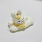【New】お餅バターうさぎのあみぐるみキーホルダー