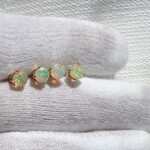 片耳販売　エチオピアオパール５　ファセットカットK14gfピアス