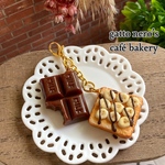 ミニチュアスイーツ　チョコバナナトーストと板チョコチャーム