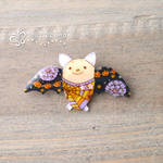 こうもりのブローチ3（ハロウィンver）