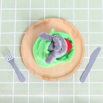 受注製作◎レタスのおふとん（ミニトマト付き）／マナティーさんぬいぐるみマスコット用