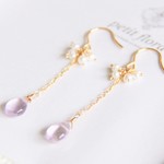14kgf-藤の花　ロングピアス