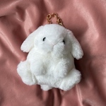 在庫あり　バッグチャームなうさぎ　ぬいぐるみ　ホワイト　ロップイヤー