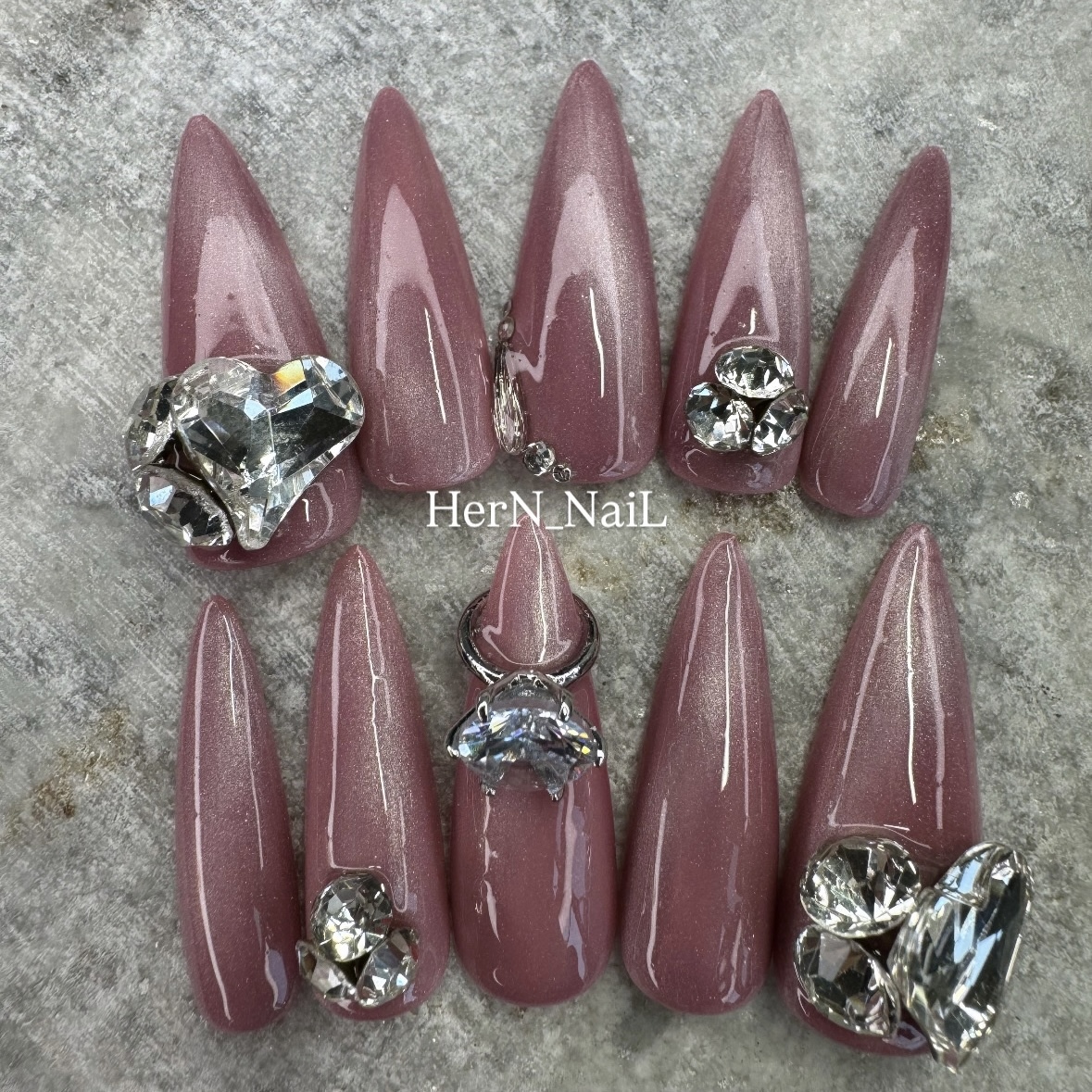 043【7点】【サイズ変更】【1点チップ変更】ピンクマグネット