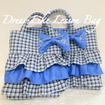 入園入学♫レッスンバッグと上履き入れ(チェック柄&ブルー)