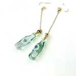 【ピアス】　サイダー　レジン　海に眠るダイヤモンド　『どっちがよか？』