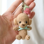 トイプードルのあみぐるみキーホルダー