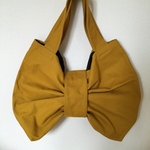 リボンバッグ（帆布  マスタード）