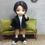 黒カーディガンのシンプルコーデ3点セット☆オビツ11・ねんどろいどどーる服