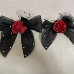 マリクワさまハロウィンリボンチョーカー(黒リボン✖️赤薔薇🌹)セット