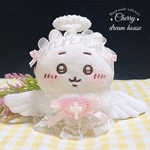ぬい服 10cm ちいかわ 着せ替え ハロウィン 天使 天使の輪 3点セット 可愛い ホワイト ピンク 白