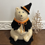 【再販×2】しろくま貯金箱⭐︎ハロウィン🎃⭐︎2点セット⭐︎とんがり魔女帽子とギザギザマント⭐︎オレンジ