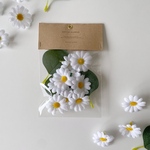 【即納】White Flower & Eucalyptus leaves set フェイクフラワー  撮影小物  バースデー ハーフバースデー  100日祝い ニューボーンフォト 