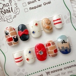 【サイズオーダー】ジブリ風　手書き　魔女　宅急便　ネイルチップ　モチーフ　イベント　お出掛け　秋　シンプル　大人かわいい