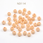 N3114 120個 ウッドビーズ 木製 ナチュラル 丸玉 ラウンド 約8mm 3 x（40ヶ）