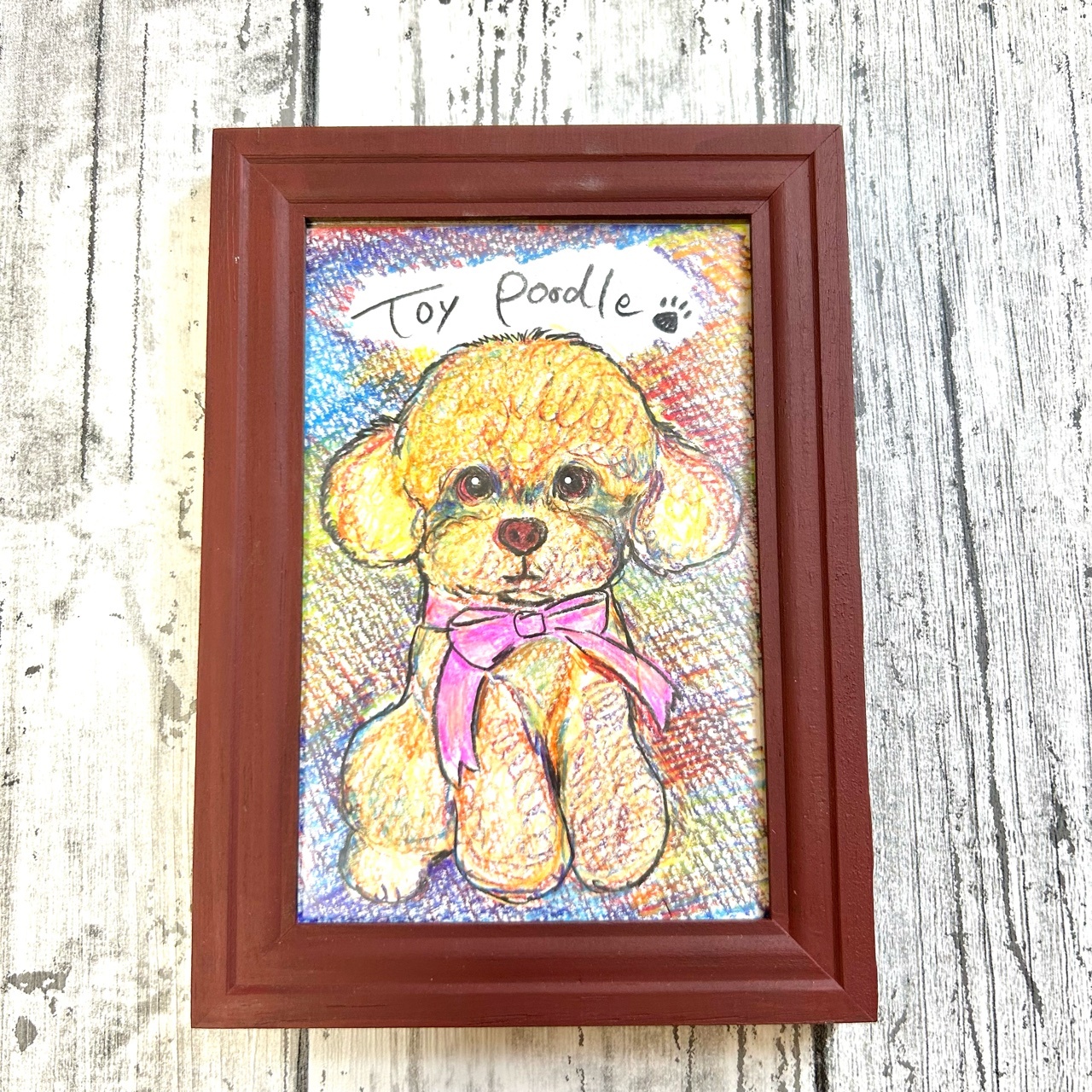 送料無料】30㎝×60㎝サイズうちの子ペット似顔絵チョークアート〈国内