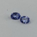 天然タンザナイト ルース (タンザニア産) - 2個セット (計0.36ct)