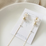 B98 お花 華奢 お洒落 上品 大人可愛い 揺れる レジン ／ ハンドメイド ピアス イヤリング アクセサリー