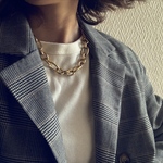 ーvolume mix chain necklaceー　サージカルステンレス　チェーンネックレス　ネックレス　ボリュームアクセサリー　アレルギーフリー