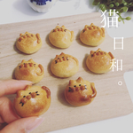 本物のパンでできた♩猫日和なパンブローチ♡【全身系動物シリーズ】