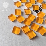 【10pcs】[CB-078] ガラス タイル スクエア ミニ カボション オレンジ