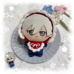 編み物 ちびぐるみ ぬい服 ボンネット レッド