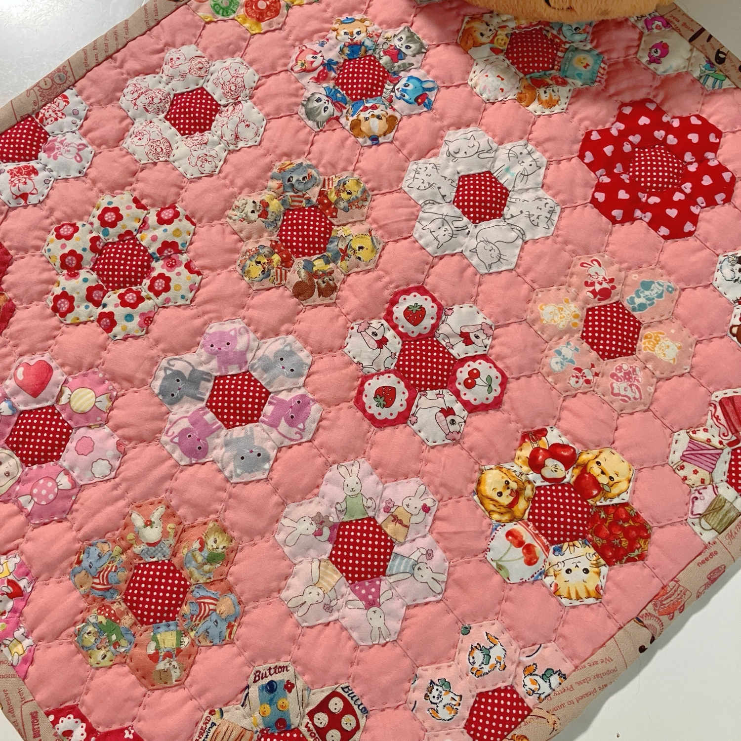 🌟SOLD OUT🌟可愛いパッチワークマット☆イエロー - TOWAKITI'S
