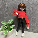 ペプラムトップス☆22センチドールの洋服1/6ドール服リアルクローズ