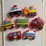 はたらく車のマグネット【ビビットピンクver.】