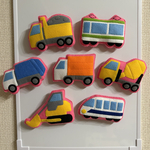 はたらく車のマグネット【ビビットピンクver.】