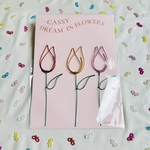 カラーチューリップ🌷3本(虫ピン付き)