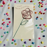 ワイヤーアート　バラ🌹(ポストカード&虫ピン付き)