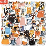 13番　シール　ステッカー　素材　ねこ　猫
