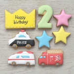 はたらく車のアイシングクッキーバースデーセット♡