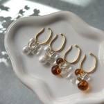 New color⁎⁺˳✧༚【EIMI】　イヤーカフ　うるうる　クリアビーズ　（両耳用）