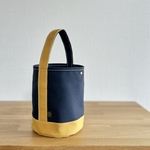 《受注製作》"bucket bag"  navy × mustard