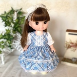 メルちゃん・ソランちゃんチェック柄のワンピース