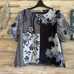 浴衣リメイク★パッチブラウス