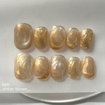 amber brown ネイルチップ