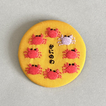 「かにのわ」刺繍ブローチ