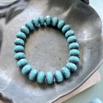【1連25コセット】JIRI＊IVANA#czech beads#チェコビーズ　rondel9✖️6㍉  turquoise blue/pinkbronze