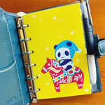 【ミニ６】パンダのディバイダー・システム手帳リフィル