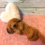 くつろぎダックス♫ 羊毛フェルト 犬
