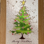 もみの木クリスマスツリー|ステンドグラス風クリアグラスアート|クリスマス雑貨|