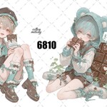 original sticker « no.6810💚»     //     人物ステッカー オリジナルステッカー オリジナル人物ステッカー ステッカー cotton melody ミニステッカー